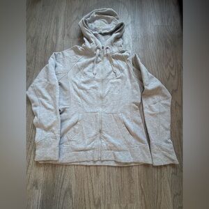 Athleta Light Gray Full-Zip Hoodie